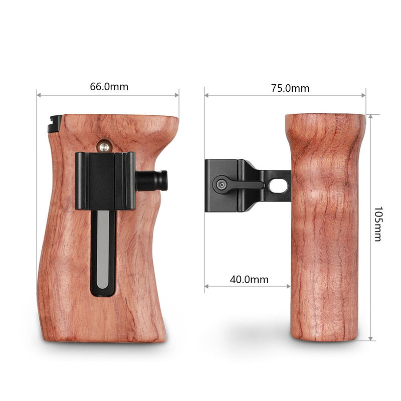 SmallRig 2187B Wooden NATO Side Handle สำหรับงานวิดีโอมืออาชีพ