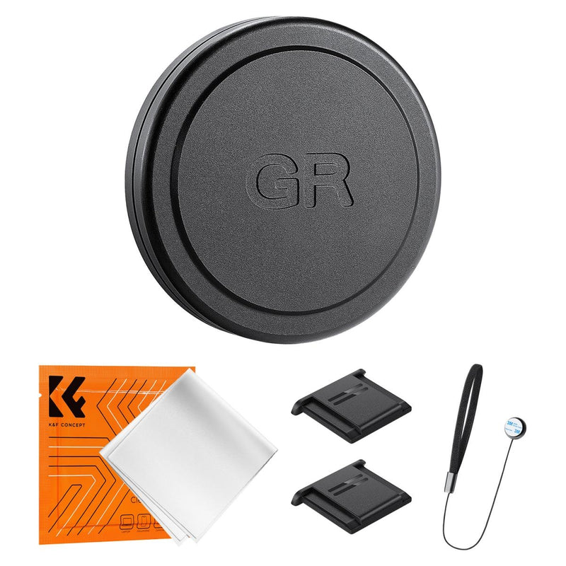 K&F Concept 2255 Ricoh GR Lens Cap Kit + Hot Shoe Cover Set สำหรับ Ricoh GR III / GR IIIx / GR II Lens Cap K&F Concept
