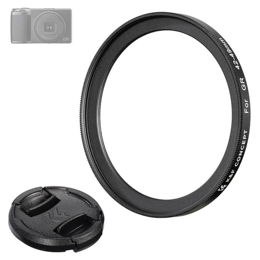 K&F Concept 2328 Nano-Xcel 43-49mm Adapter Ring with Lens Cap for GR III/GR IIIx/GR II Lens Filter K&F Concept