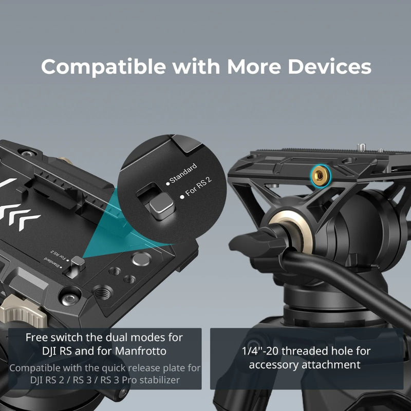 SmallRig 3751B Heavy-Duty Fluid Head Tripod สำหรับงานวิดีโอมืออาชีพ