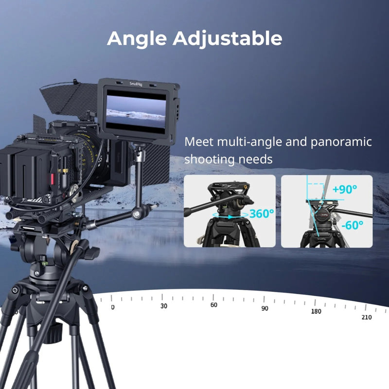 SmallRig 3751B Heavy-Duty Fluid Head Tripod วัสดุแข็งแรงทนทาน