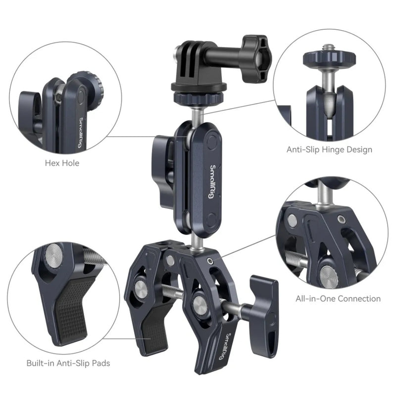 SmallRig 3757B Crab-Shaped Clamp with Ballhead Magic Arm