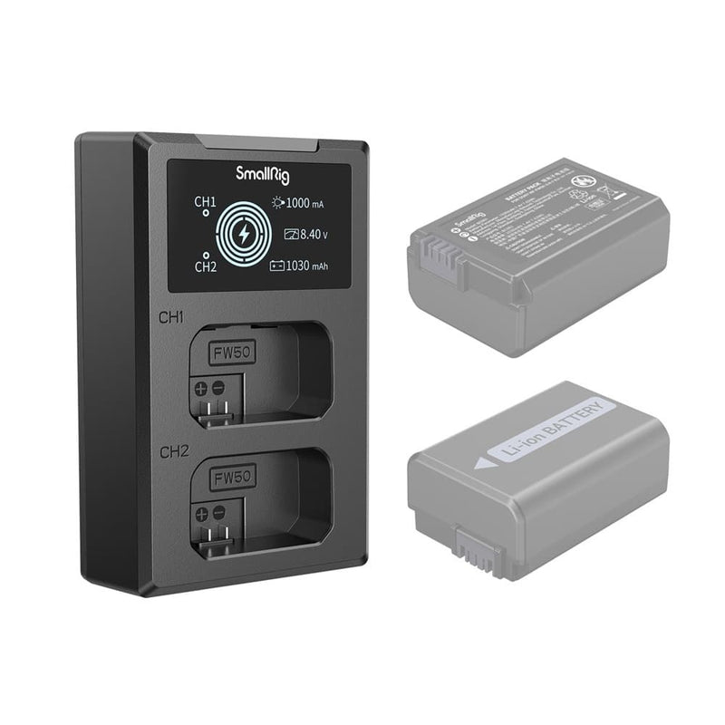 SmallRig 4081 Camera Battery Dual Charger for Sony NP-FW50