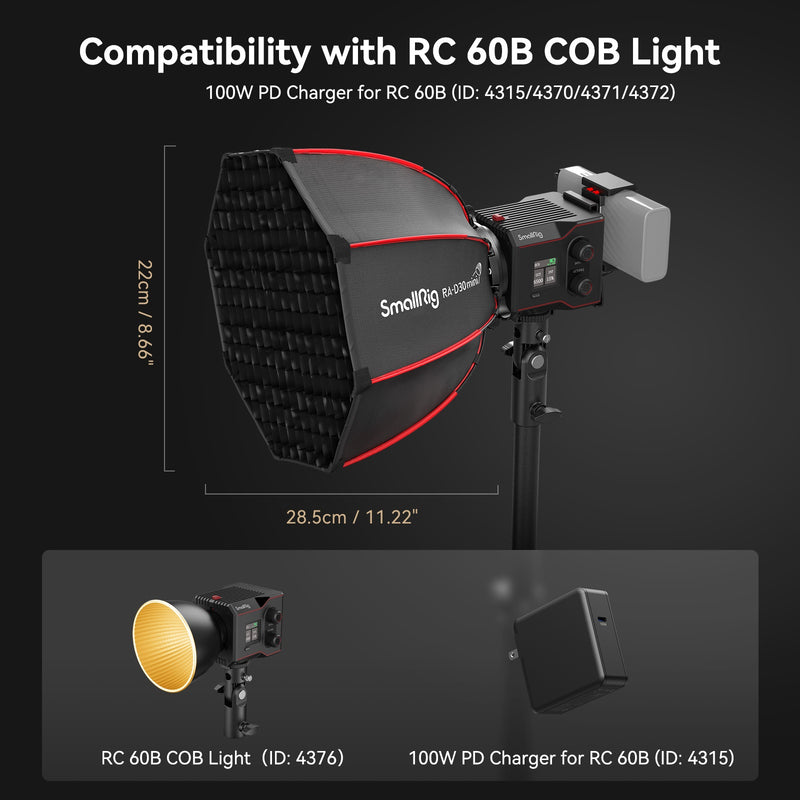 SmallRig 4358 RA-D30 mini Parabolic Softbox วัสดุแข็งแรงทนทาน