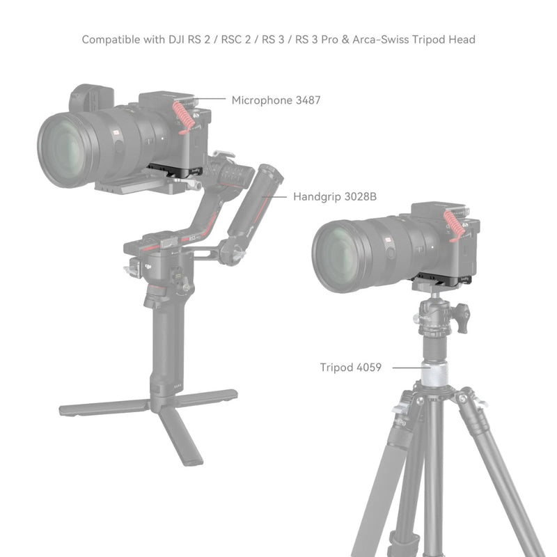 SmallRig 4438 4439 Bottom Mount Plate วัสดุแข็งแรงทนทาน