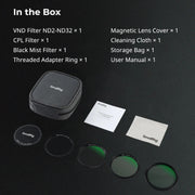 SmallRig 4726 5-in-1 Filter Kit VND 2-32 & CPL & 1/4 Effect Black Mist (67mm)