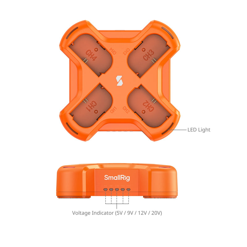 SmallRig 4838 LP-E6NH 4-Channel Camera Battery วัสดุแข็งแรงทนทาน