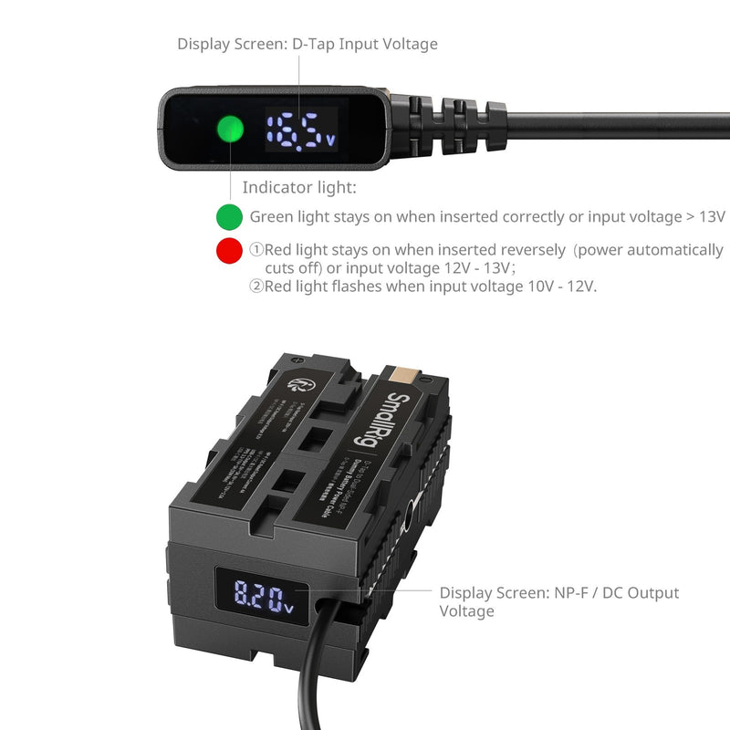 SmallRig 4884 D-Tap to Dual-Sided NP-F สำหรับงานวิดีโอมืออาชีพ