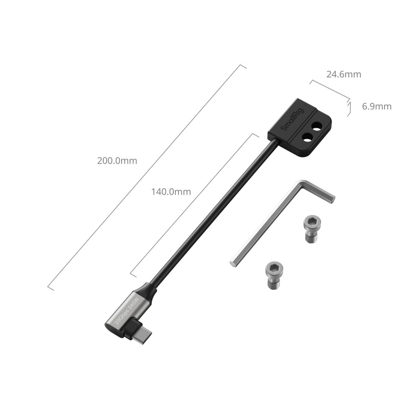 SmallRig 5078 5595 USB-C Data Cable ติดตั้งใช้งานง่าย