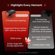 SmallRig 5374 RS20 mini Speedlite Flash สำหรับงานวิดีโอมืออาชีพ