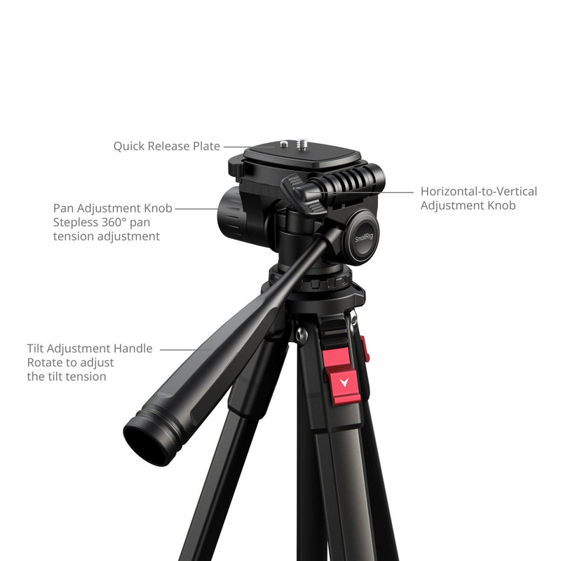 SmallRig 5474 Video Tripod for Mirrorless Camera and Mobile Phone