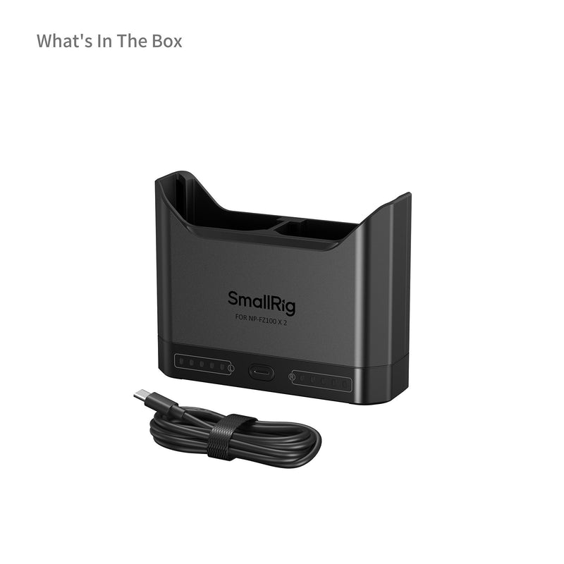 SmallRig 5489 Camera Battery Charger for NP-FZ100 for Sony A7 IV / A7C / A7C II / A7S III / FX3 / ZV-E1