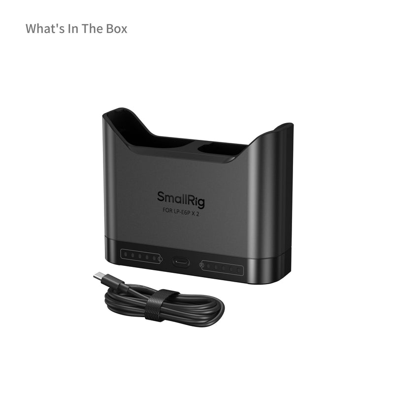 SmallRig 5490 Camera Battery Charger for LP-E6P for Canon R5 / R6 / R6 II / 90D / 6D II / 5D IV