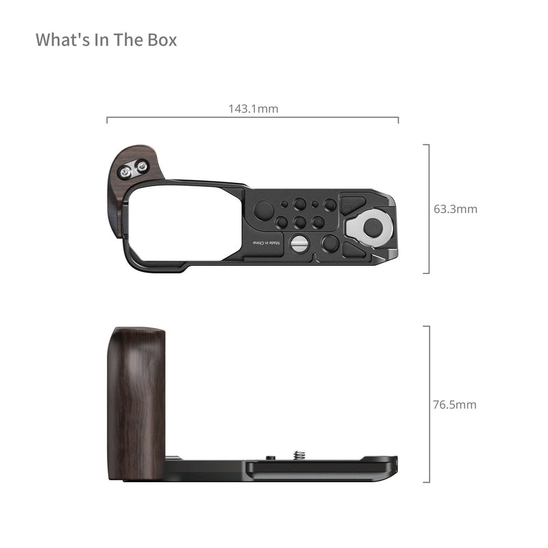 SmallRig 5906 L-Shaped Mount Plate with Wooden Handle for Nikon ZR