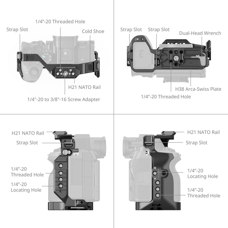 SmallRig 6024 HawkLock Quick Release Cage สำหรับงานวิดีโอมืออาชีพ