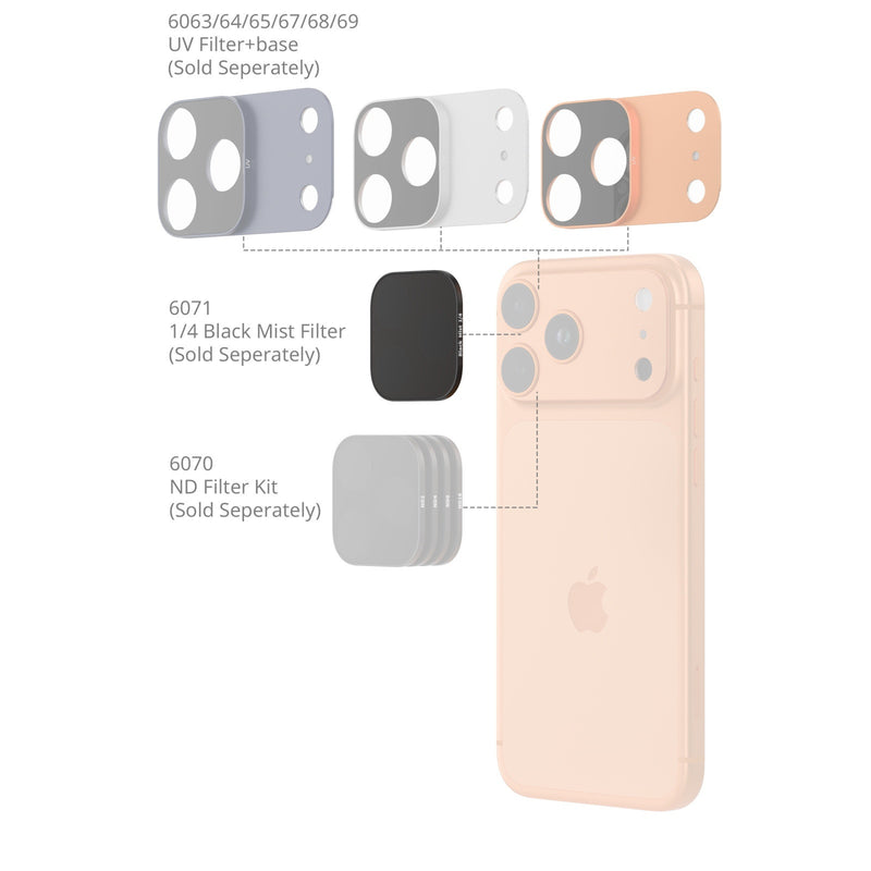 SmallRig 6071 Black Mist Filter 1/4 Square Filter Soft Glow Cinematic for iPhone
