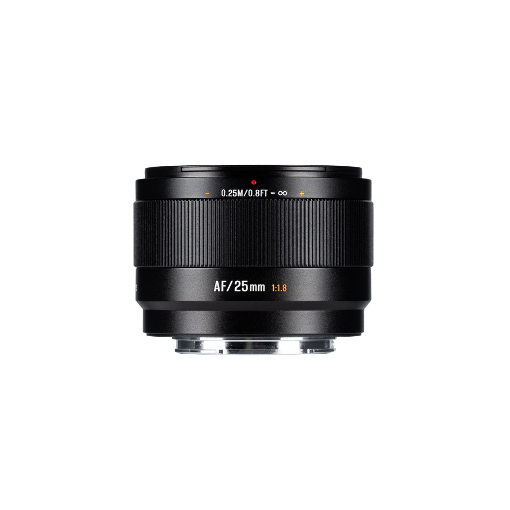 เลนส์ 7Artisans AF 25mm F1.8 สีดำ มุมด้านข้าง