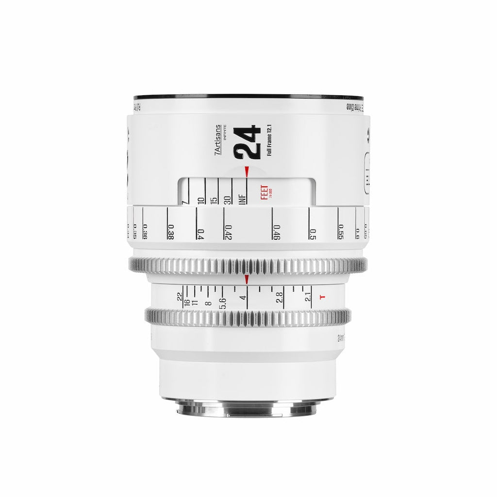 7Artisans INFINITE Cine 24mm T2.1 EF Mount สีขาว เลนส์ภาพยนตร์มุมกว้าง