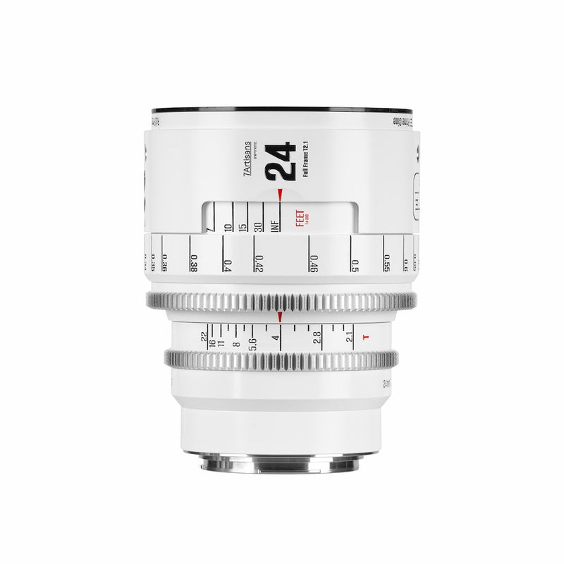 7Artisans INFINITE Cine 24mm T2.1 EF Mount สีขาว เลนส์ภาพยนตร์มุมกว้าง