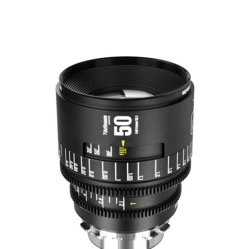 เลนส์ Cine 50mm T2.1 บอดี้โลหะ ฟิลเตอร์ 82mm ใบเบลด 12 ใบ