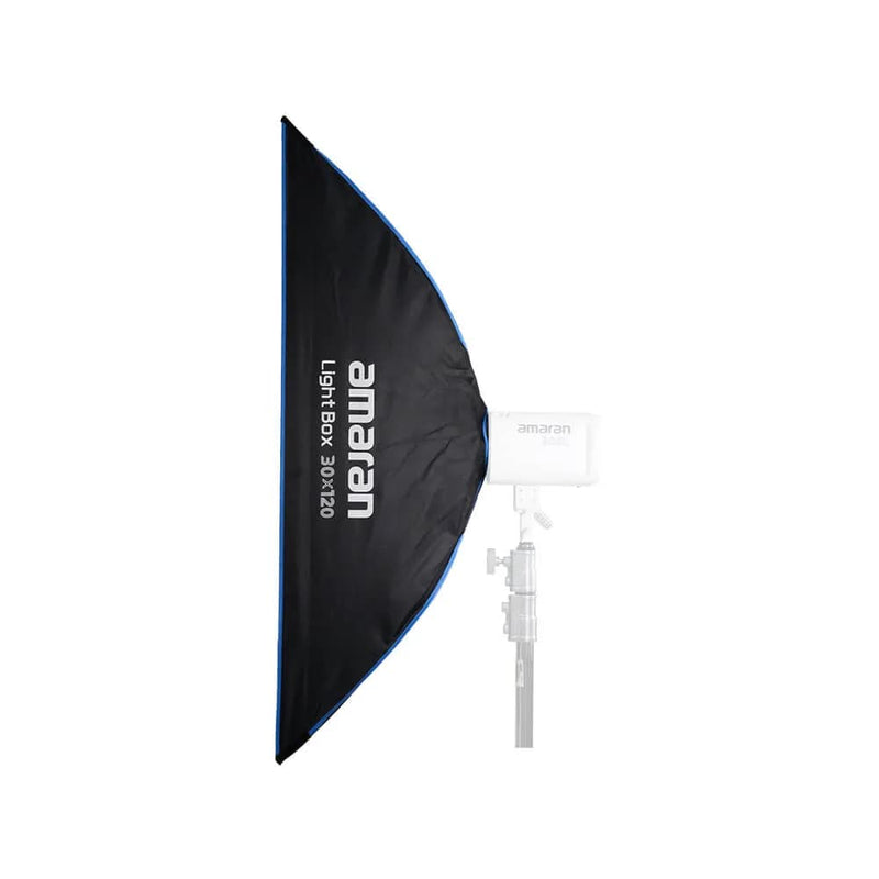 Amaran Light Box 30x120 Strip Softbox · Bowens Mount · One-Snap Setup · Grid Included