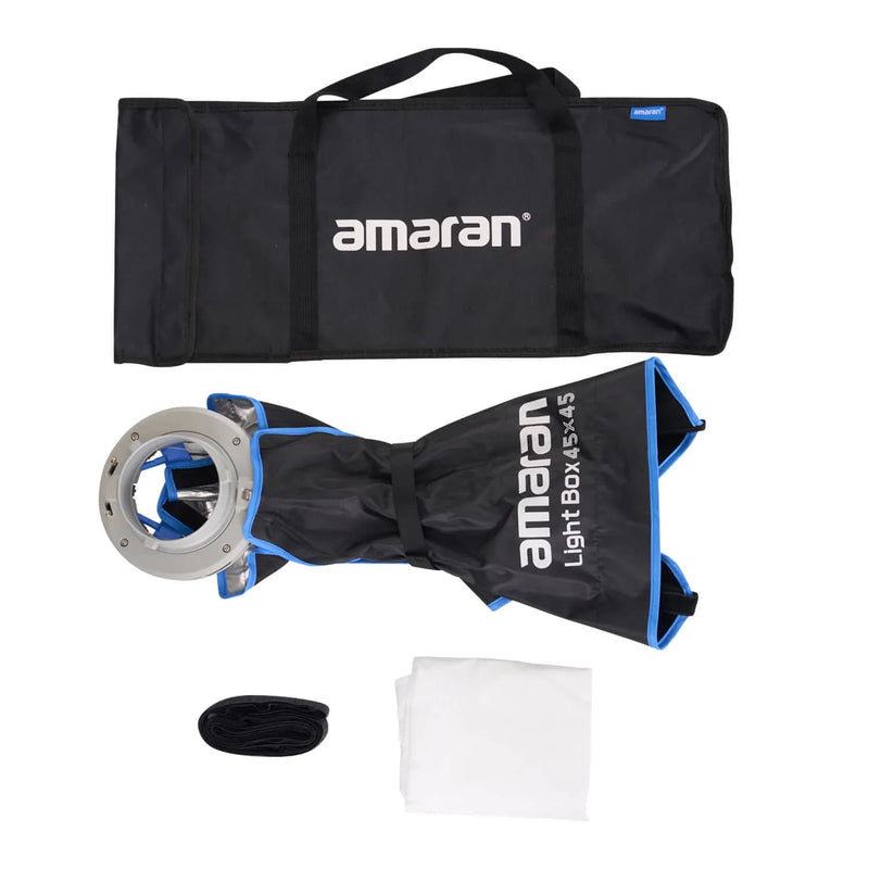 Amaran Light Box 45x45 Square Softbox · Bowens Mount · One-Snap · Grid · Up to 300W