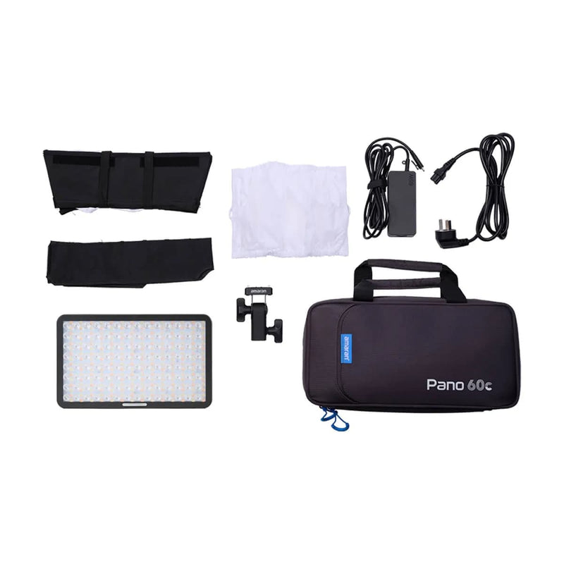 Amaran Pano 60c Kit 60W RGBWW LED Panel Light · USB-C PD · Softbox & Grid