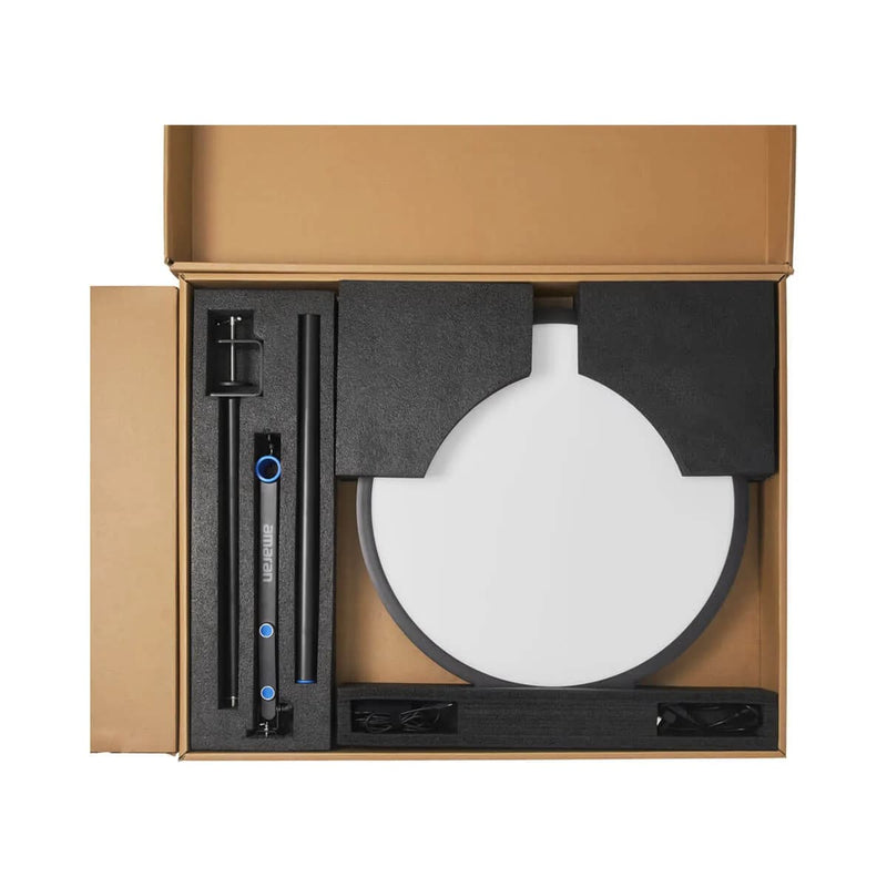 Amaran Verge Max 22-inch Bi-Color Circular LED Panel Light · 60W · CRI 96 · USB-C PD