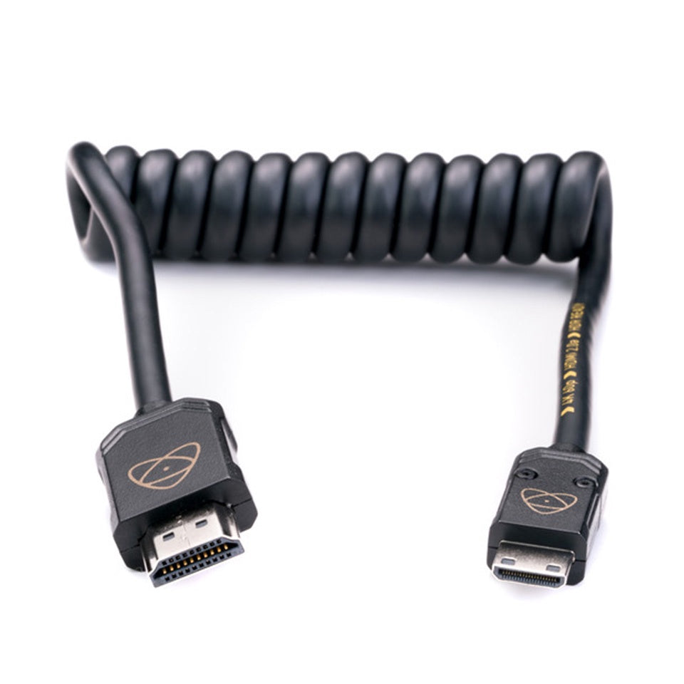 Atomos AtomFLEX HDMI Type-A to Mini-HDMI Coiled Cable 30–60 cm
