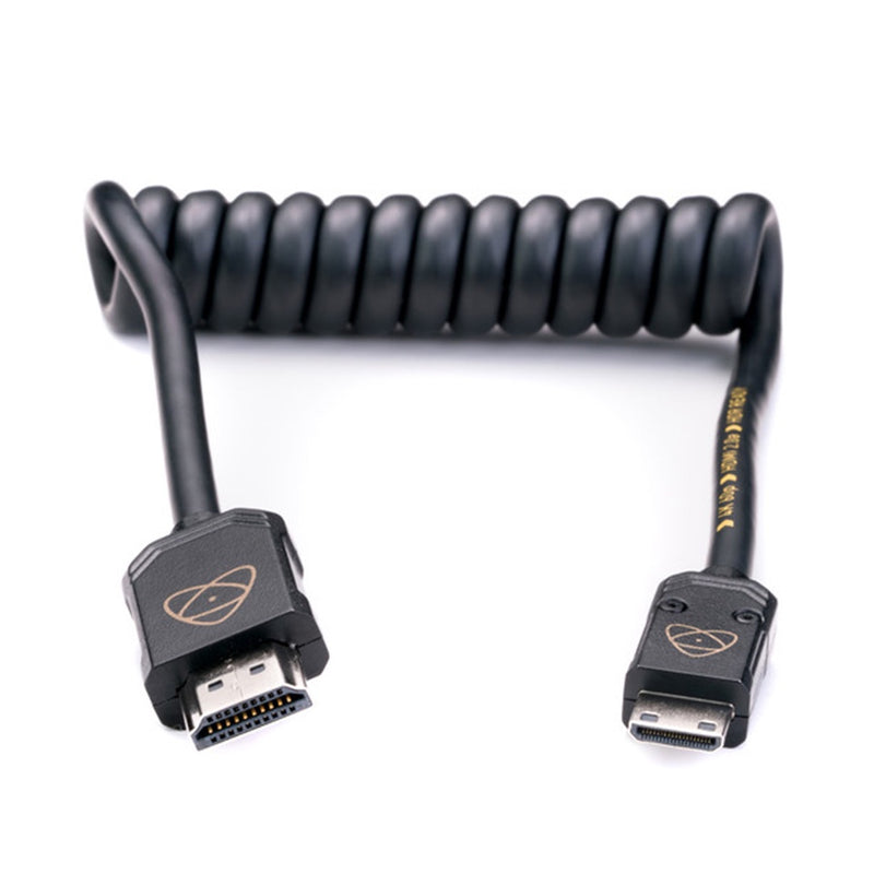 Atomos AtomFLEX HDMI Type-A to Mini-HDMI Coiled Cable 30–60 cm