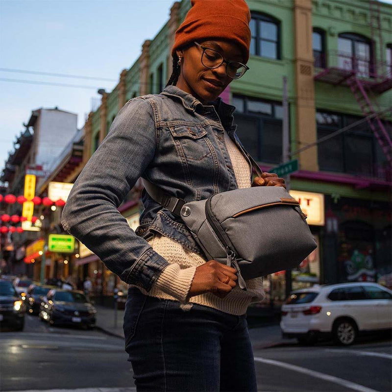 Peak Design Everyday Sling 6L v2 Camera Sling Bag (Ash) · Weatherproof · 11" Tablet Sleeve