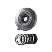Brightin Star MF 28mm F2.8 Full Frame Pancake Lens for Leica M Silver with Mount Adapter Image 1