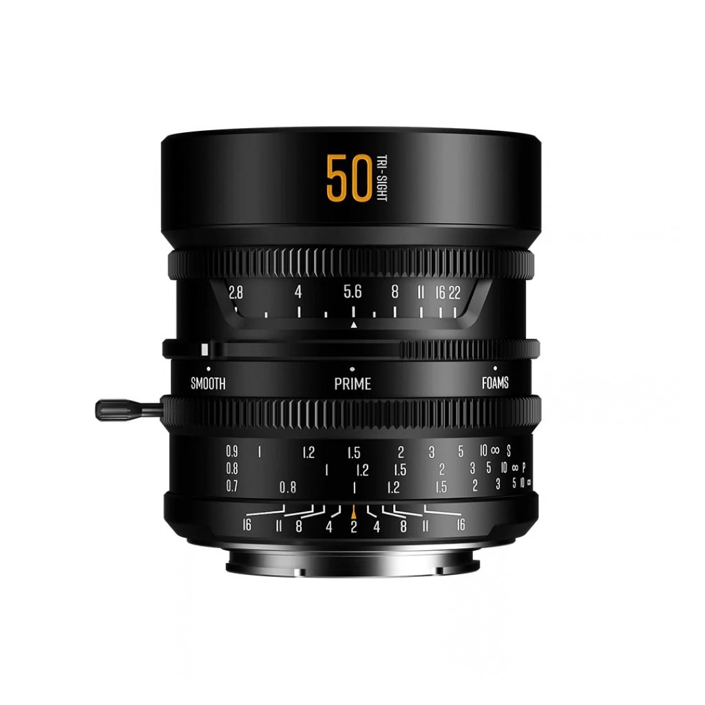 เลนส์มือหมุน 50mm ฟูลเฟรม Brightin Star 50mm F2 TRI-SIGHT สลับ 3 โหมดโบเก้