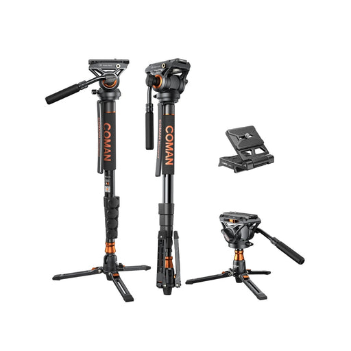 Coman DK327AQ6 Video Monopod 70.6" for SLR, DSLR and DJI gimbals including the RS2, RS3, and RS4 models Monopod Coman
