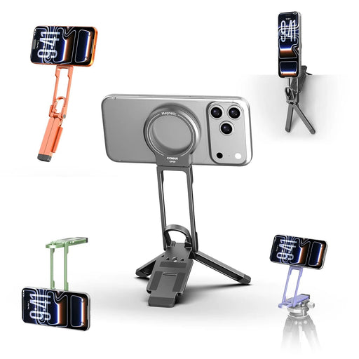 Coman DP58 Magnetic Phone Tripod ขาตั้งมือถือแม่เหล็ก พับได้ ตั้งโต๊ะ Vlog Live Phone Tripod Coman