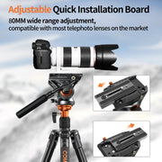 ขาตั้งกล้องวิดีโอ Fluid Head Coman FF06S Fluid Head Tripod Video Camera Wit