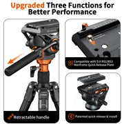 FF06S Fluid Head Tripod Video Camera Wit Coman ขาตั้งกล้องวิดีโอ Fluid Head