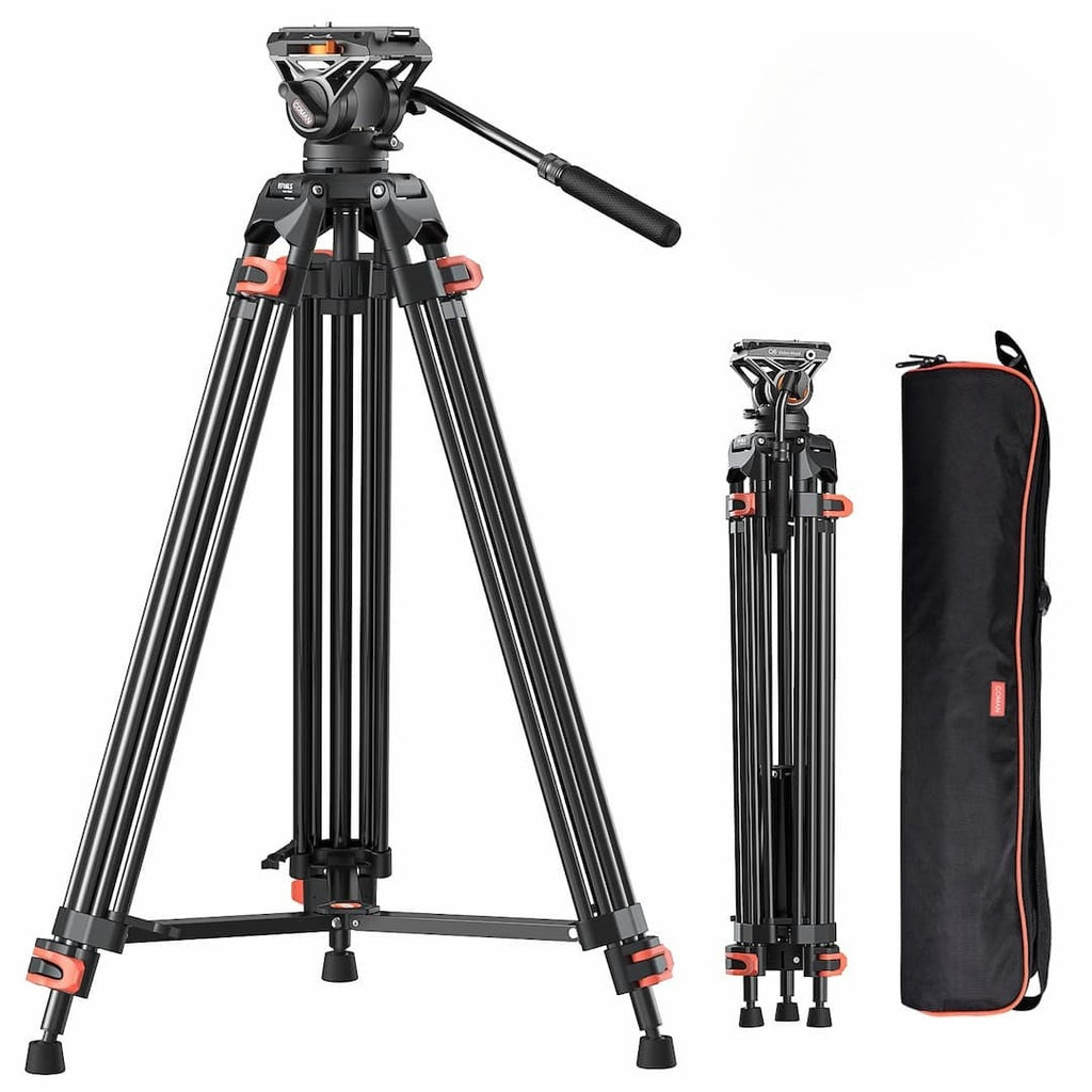 COMAN FF16LS 74" Fluid Head Video Tripod ขาตั้งกล้องระดับมืออาชีพ พร้อมหัวบอล Fluid Head Video Tripod Coman