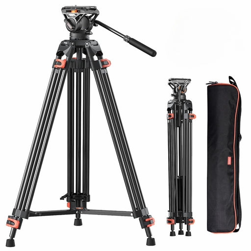 COMAN FF16LS 74" Fluid Head Video Tripod ขาตั้งกล้องระดับมืออาชีพ พร้อมหัวบอล Fluid Head Video Tripod Coman