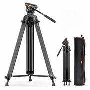 COMAN FT16LS 74" Heavy Duty Fluid Head Video Tripod ขาตั้งกล้องระดับมืออาชีพ มาพร้อมหัวบอล Fluid Head โครงสร้างแบบท่อคู่แข็งแรง Video Tripod Coman