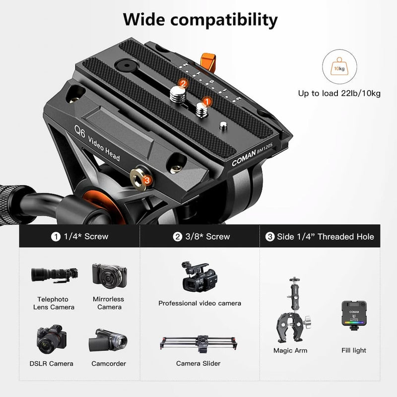 Coman Video Tripod คุณภาพมืออาชีพ