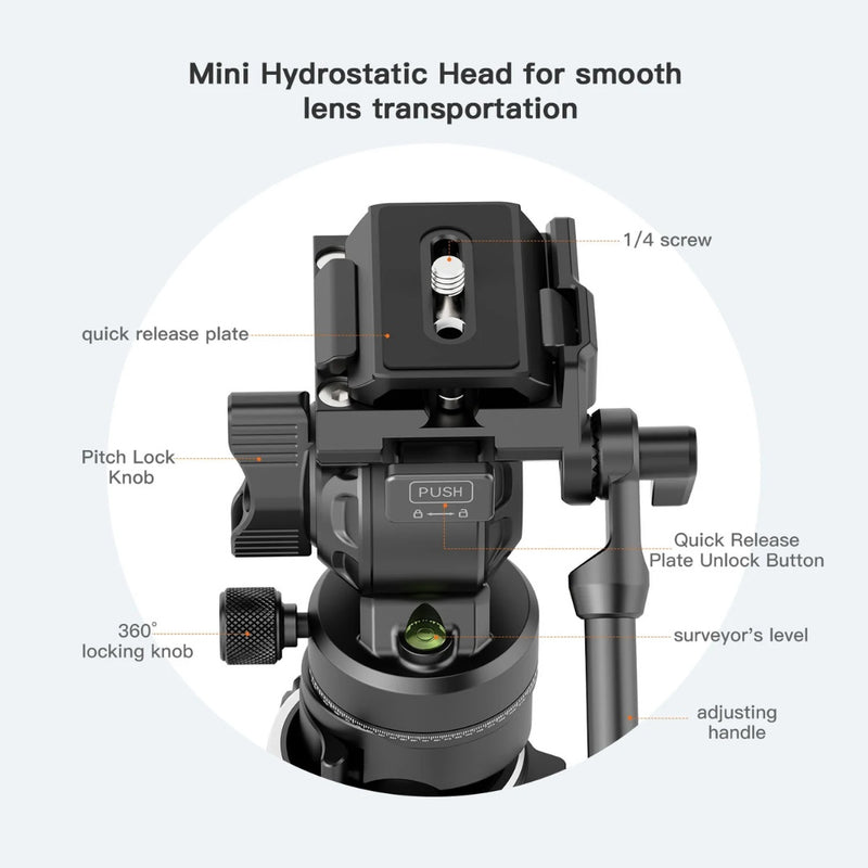 Light H 61" Carbon Fibre Travel Tripod w Coman ขาตั้งกล้องคาร์บอนไฟเบอร์