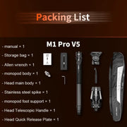 M1 Pro V5 One-Click Monopod + Fluid Head Coman โมโนพอด (ขาตั้งเดี่ยว)