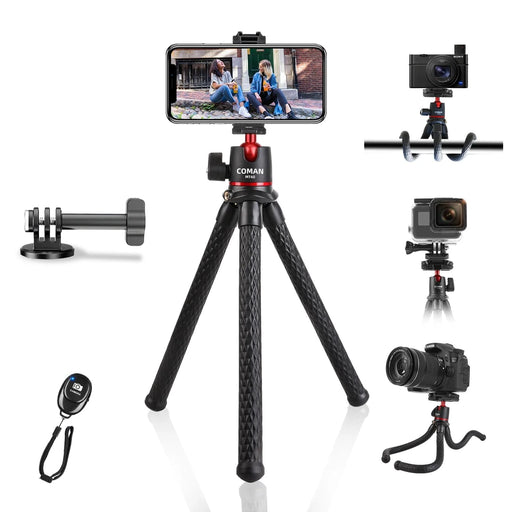 Coman MT40 Flexible Tripod ขาตั้งกล้องมือถือ งอขาได้ Gorilla Tripod สำหรับ Vlog Phone Tripod Coman