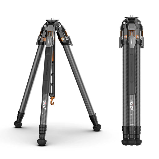 Coman T1 Carbon Fiber Video Tripod Snap-Open 4-Section Legs Adjustable Angles 159.8 cm Carbon Tripod Coman