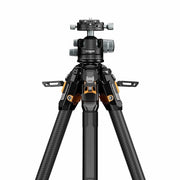 Coman T1A40 4-Section Carbon Fiber Snap Tripod 169 จุดล็อกและปุ่มปรับ