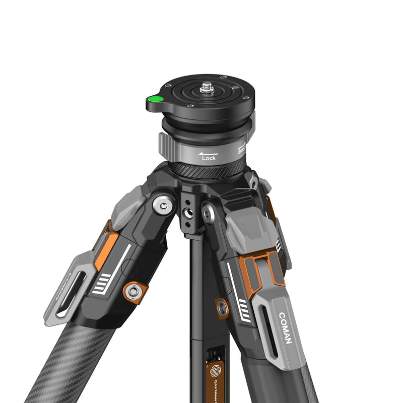 T1S Snap-Open Carbon Fiber Video Tripod  Coman ขาตั้งกล้องคาร์บอนไฟเบอร์