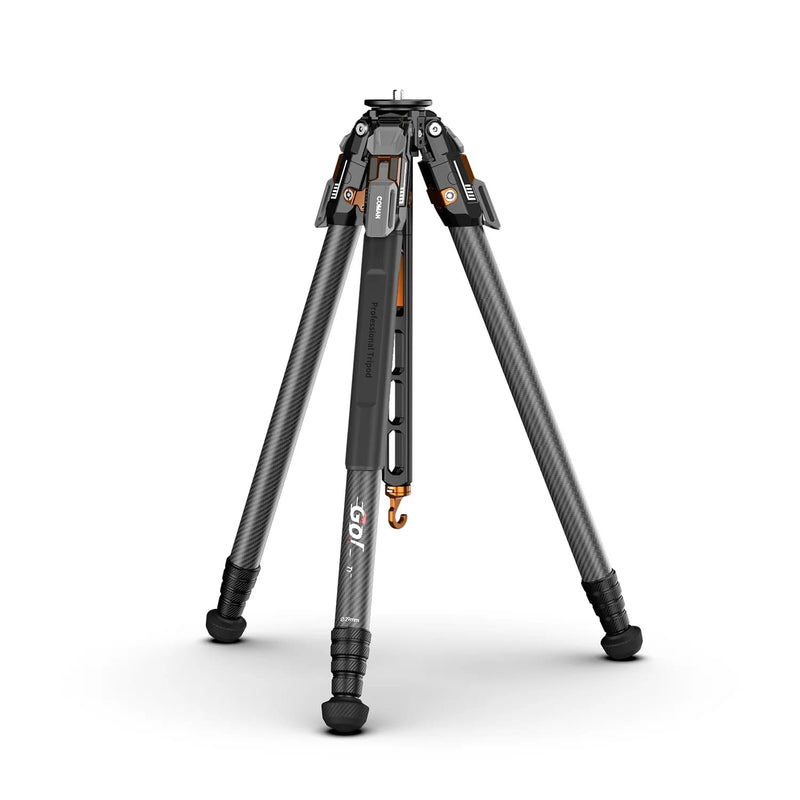 Coman T1V5 Snap Open Carbon Fiber Tripod, Professional Video Trpiod with V5 Fluid Head Carbon Tripod Coman