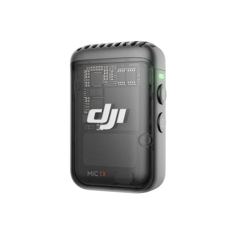 DJI Mic 2 (1 TX, Pearl White) wireless microphone transmitter, new AI Noise Cancelling