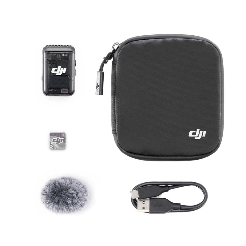 DJI Mic 2 (1 TX, Pearl White) wireless microphone transmitter, wireless connection with Direct feature